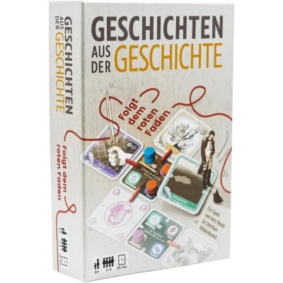 Folgt dem roten Faden, Das Brettspiel zum Erfolgspodcast Geschichten aus der Geschichte, 2-4 Spieler, Ab 10 Jahren, Strategisches Gesellschaftsspiel