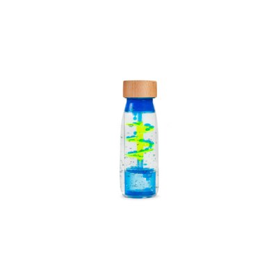 Petit Boum Sensorikflasche Spirale blau