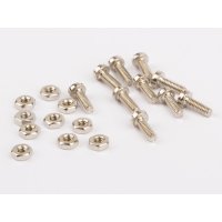 Wilesco Schrauben + Muttern, M2, 10 Paar, vernickelt